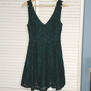 Forever 21 Lace Green Dress Sz S